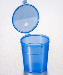 Corning® Gosselin™ Straight Container; 300 mL; Blue PP; Graduated; Blue Hinged cap; 240/Case