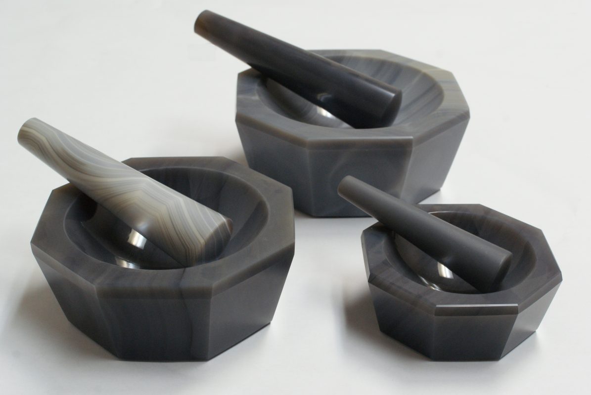 Agate Mortar and Pestle