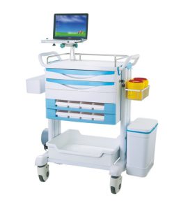 Laptop Mobile Medical Cart MWT-5A | Gerobak Medis Profesional