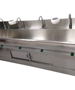 Stainless Steel Hand Sink 4 Person Low Back WB-L4