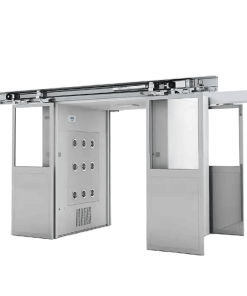 Sliding door cargo shower room