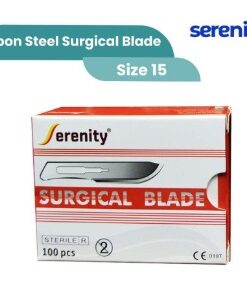 SERENITY Carbon Steel Surgical Blade ( box 100 ) Size 15
