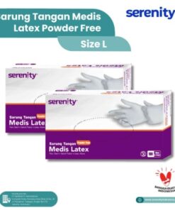 SERENITY Sarung Tangan Medis Latex Powder Free Size Large