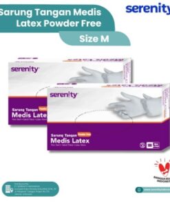 SERENITY Sarung Tangan Medis Latex Powder Free Size Medium