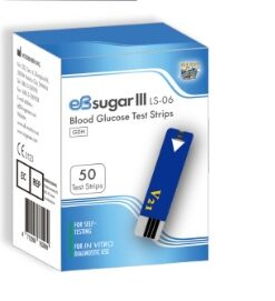 SERENITY eBsugar III Blood Glucose Test Strips Box @ 50 Strip