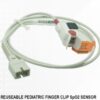 OneHealth REUSEABLE PEDIATRIC FINGER CLIP SpO2 SENSOR A103-01 1 |