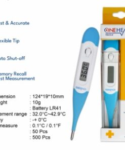 OneHealth THERMOMETER DIGITAL FLEXIBLE TIP F2 (DT-102)