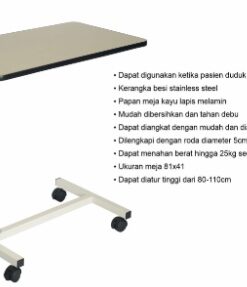 OneHealth OVER BED TABLE WITH SPRING HYDRAULIC (OH-OT02)