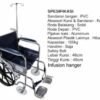 OneHealth KURSI RODA / WHEELCHAIR OH-809 WITH INFUSION HANGER