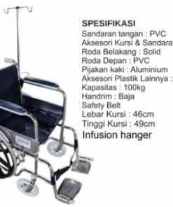OneHealth KURSI RODA / WHEELCHAIR OH-809 WITH INFUSION HANGER