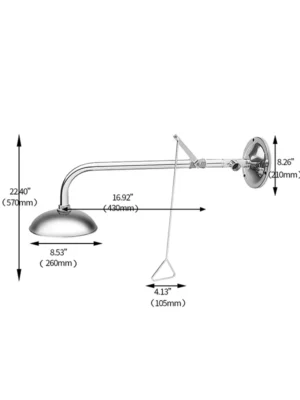 kalibrasi Laboratory wall mounted shower
