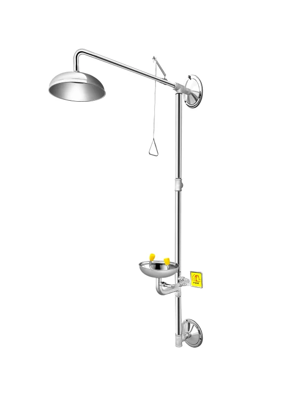kalibrasi Wall mounted emergency eye wash safety shower