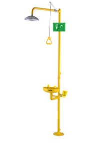 Eye Wash Safety Shower Station EEWS-323Y - ANSI Z358.1