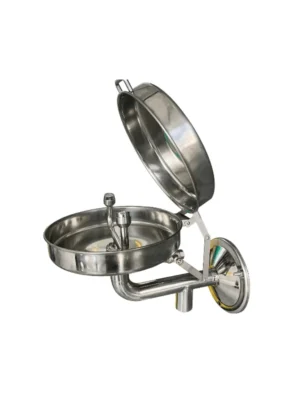 aplikasi Clamshell wall hanging eye washer.