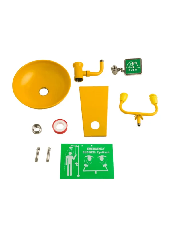 kalibrasi Yellow ABS Wall Mounted Eye Wash