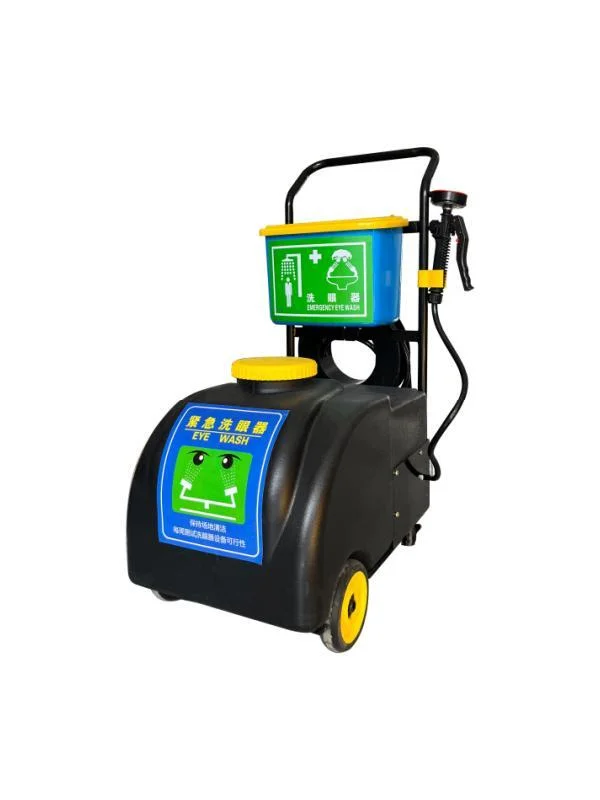 kalibrasi Electric trolley eye wash station