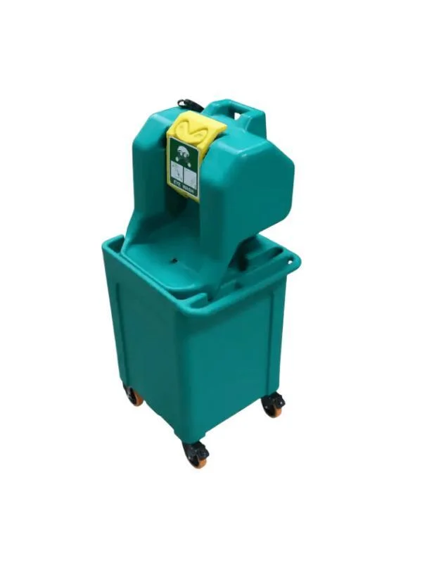 kegunaan Green Portable Eye Wash Wastewater Collection Bucket
