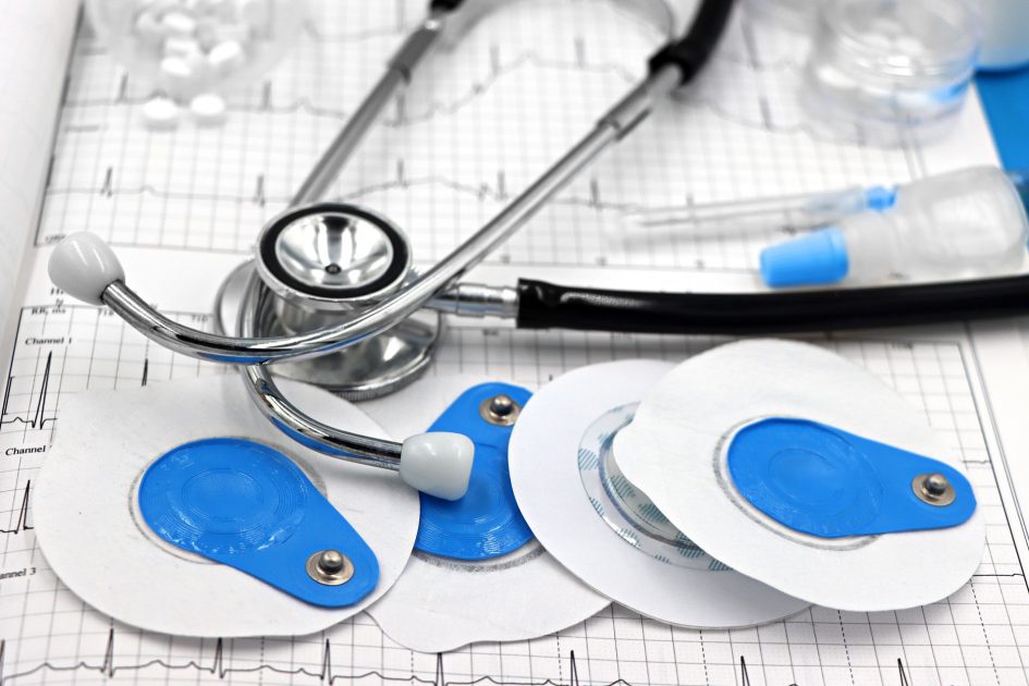 Biaya Pasang Alat Bantu Jantung: Panduan Lengkap 2025 1 Close-up of medical tools including electrodes and stethoscope on ECG printout.